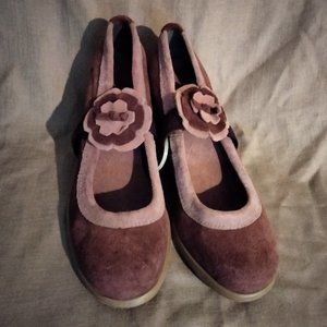 NWOT Dollhouse Dress Shoes upper Leather Purple 2 Ankle Bracelet Sz 7.5